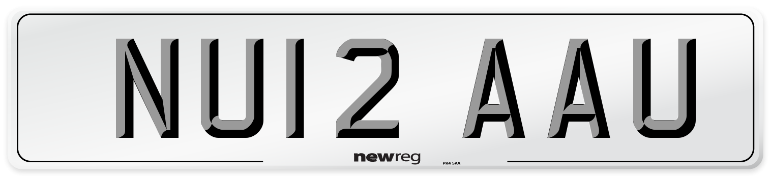 NU12 AAU Number Plate from New Reg